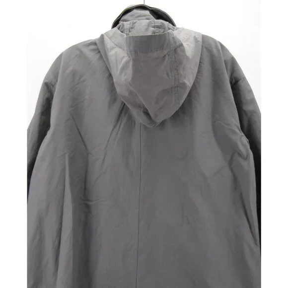 Eileen Fisher Jacket Small Petites Rain Coat Hoodie Organic Cotton - Picture 9 of 12